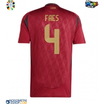 Moški Nogometni dresi Belgija Wout Faes #4 Domači EP 2024 Kratek Rokav